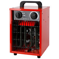Heizlüfter rot Kunststoff Metall B/H/L: ca. 21,5x32,6x19,8 cm ca. 3000 W Power-Heizlüfter FH-102990 - rot (19,80/21,50/32,60cm)