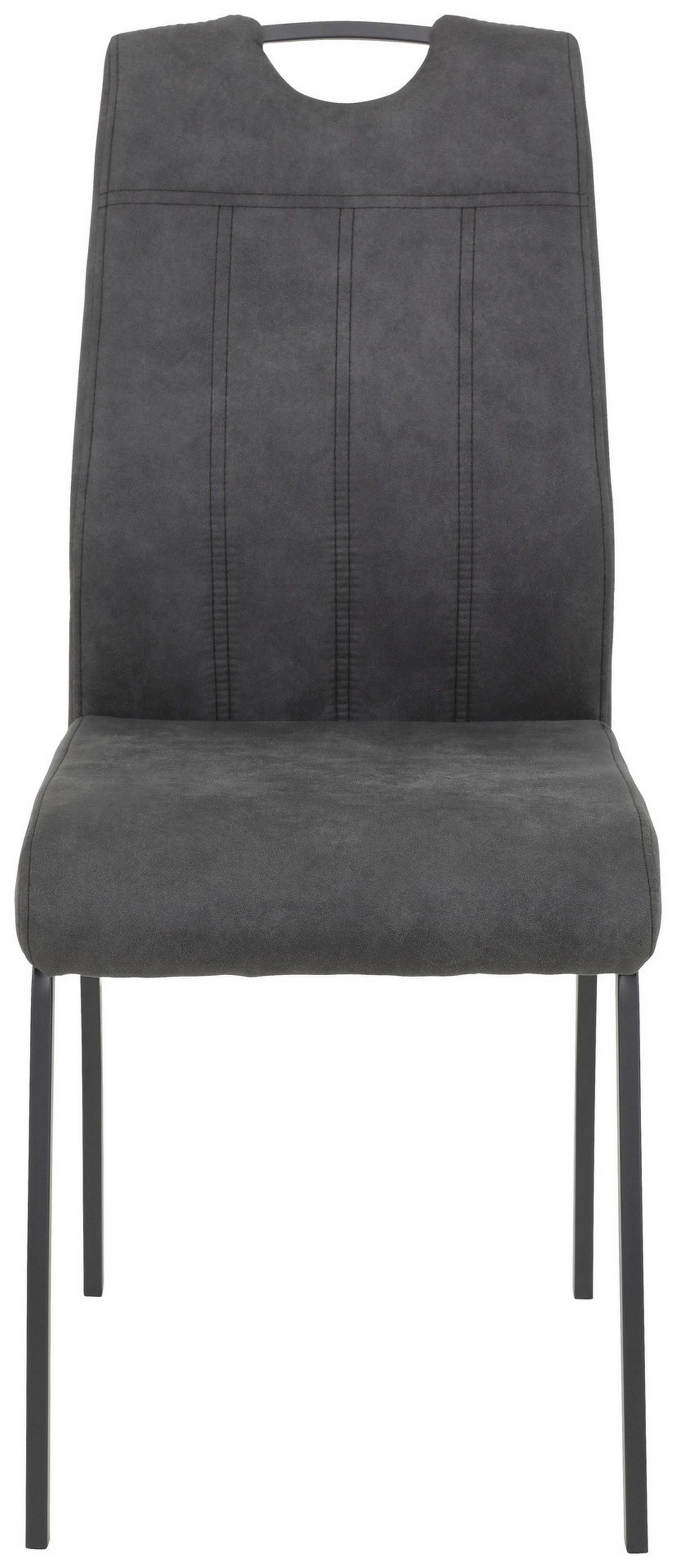 Stuhl 4er Set ELIF III anthrazit Vintage grau Microfaser Metall B/H/T: ca. 44x96x64 cm 4er Set ELIF III - anthrazit/grau (44,00/96,00/64,00cm) - Hela