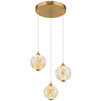 GLOBO Pendelleuchte VIRINA - gold/klar (42,00/150,00cm) - GLOBO