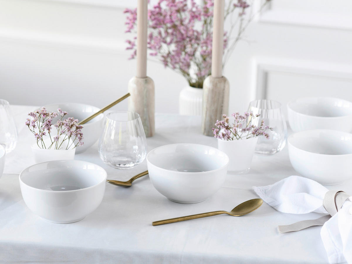CreaTable Mehrzweckschalen Luna weiß Porzellan Luna - weiß - CreaTable