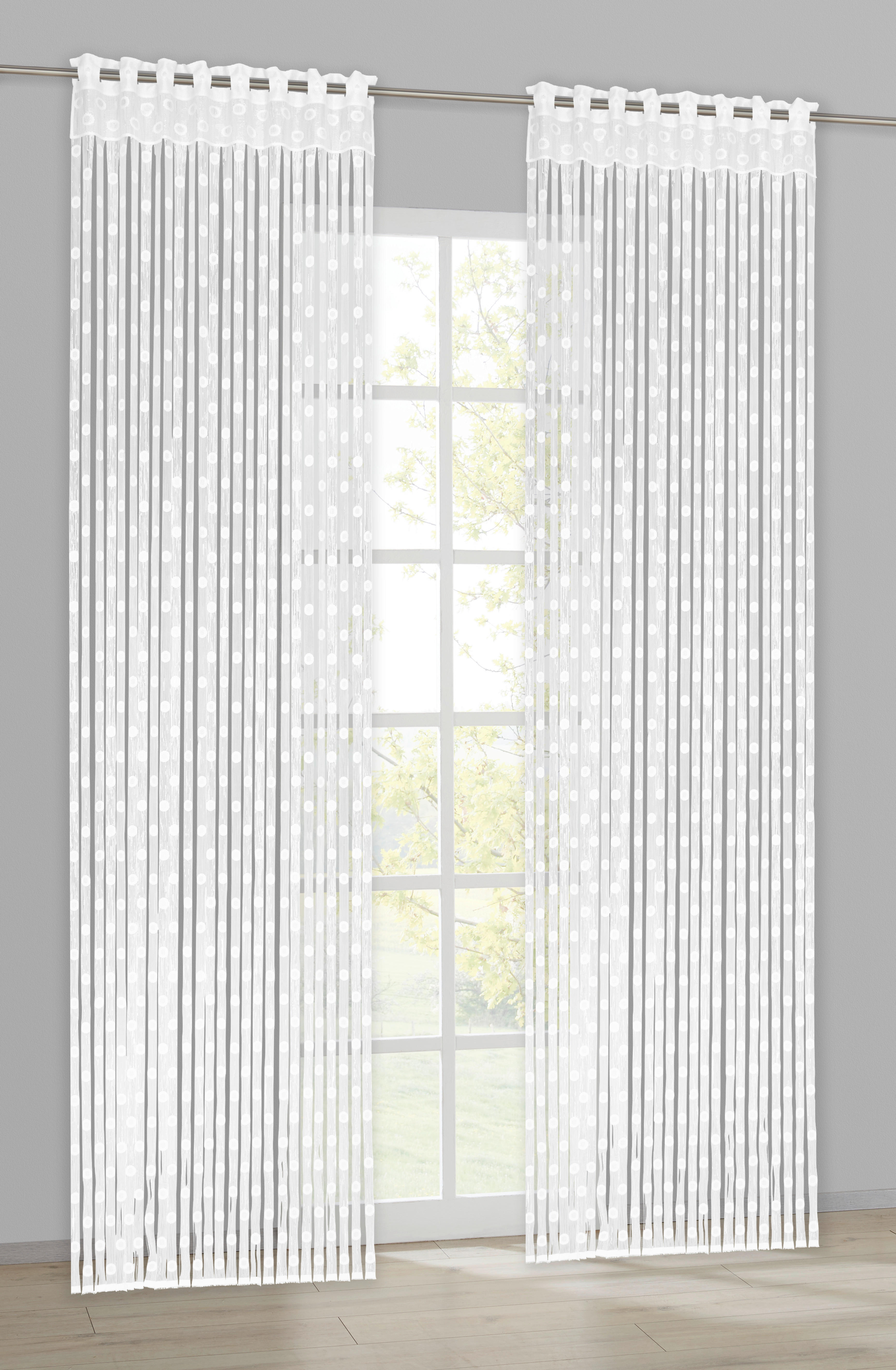POCOline Fadenvorhang Tim weiß B/L: ca. 90x245 cm Tim - weiß (90,00/245,00cm) - POCOline