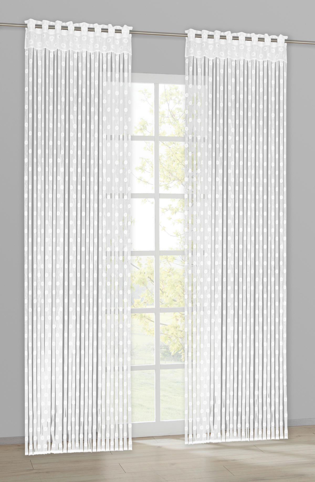 Fadenvorhang Tim weiß B/L: ca. 90x245 cm Tim - weiß (90,00/245,00cm) - POCOline