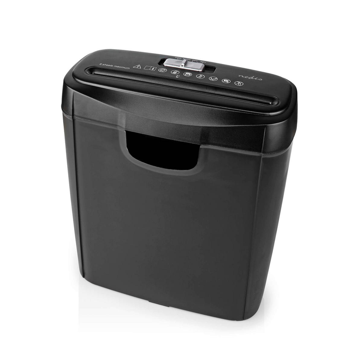 Nedis Aktenvernichter schwarz Aktenvernichter_Nedis 10l - schwarz (13,50/28,60/32,50cm) - Nedis