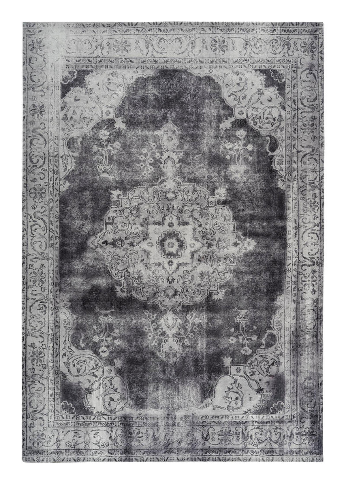 360Living Teppich Vintage hellgrau B/L: ca. 140x200 cm Vintage - hellgrau (140,00/200,00cm) - 360Living