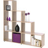 Stufenregal Bergamo 2 Eiche Sonoma Nachbildung B/H/T: ca. 155x156x33 cm Bergamo 2 - Eiche (155,00/156,00/33,00cm)