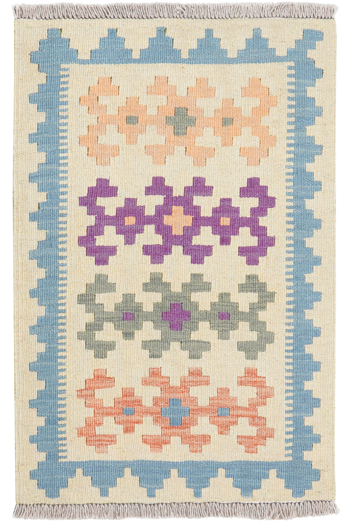 PersaTepp Teppich Kelim Gashgai beige B/H/L: ca. 60x1x90 cm Kelim Gashgai - beige (90,00/60,00/1,00cm) - PersaTepp