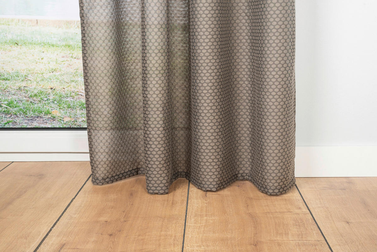 Kombivorhang 2er Pack Dot taupe B/L: ca. 135x300 cm Dot - taupe (135,00/300,00cm)