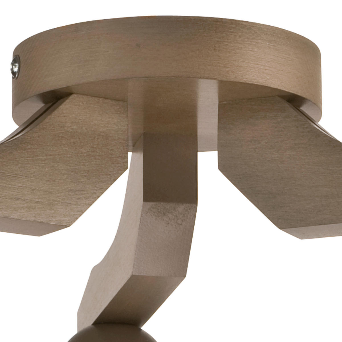 Lamkur Deckenleuchte ADRIANO 27470 natur Holz Glas Stahl H/L: ca. 23x40 cm E27 3 Brennstellen Adriano - natur (40,00cm) - Lamkur