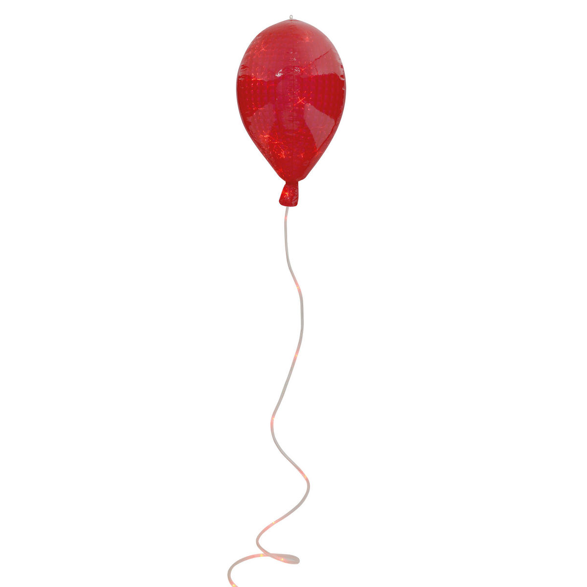 Näve Leuchten LED-Dekoballon rot Kunststoff B/H/T/D: ca. 35x50x35x35 cm LED-Dekoballon - rot (35,00/50,00/35,00cm) - Näve Leuchten