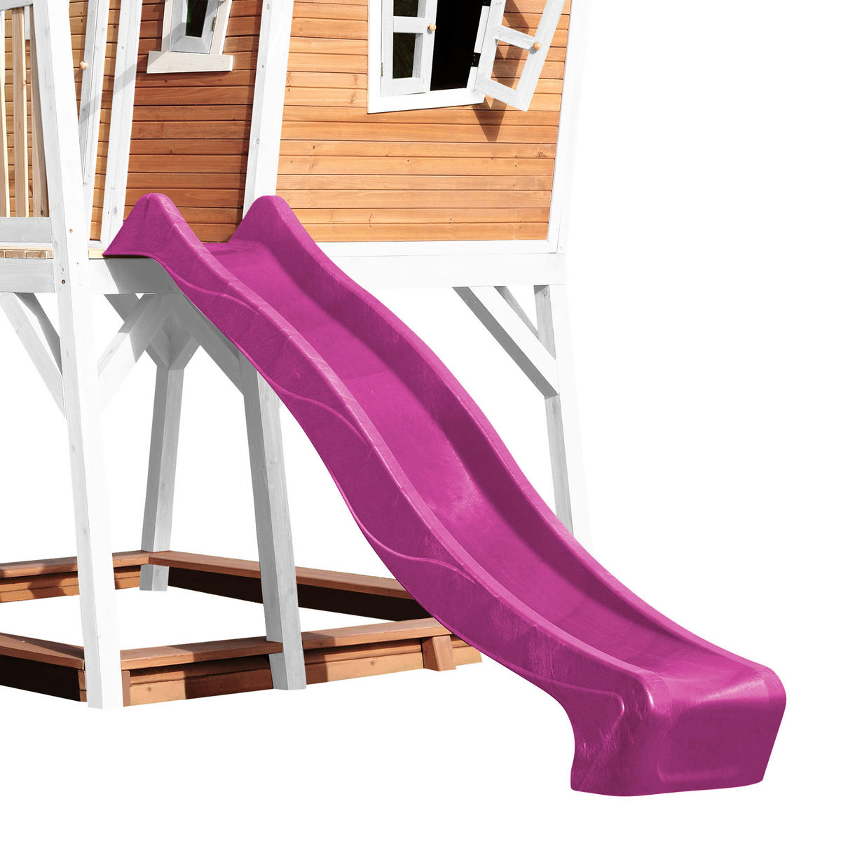 AXI Spielhaus Max braun B/H/L: ca. 432x288x193 cm Max - braun/lila (193,00/432,00/288,00cm) - AXI