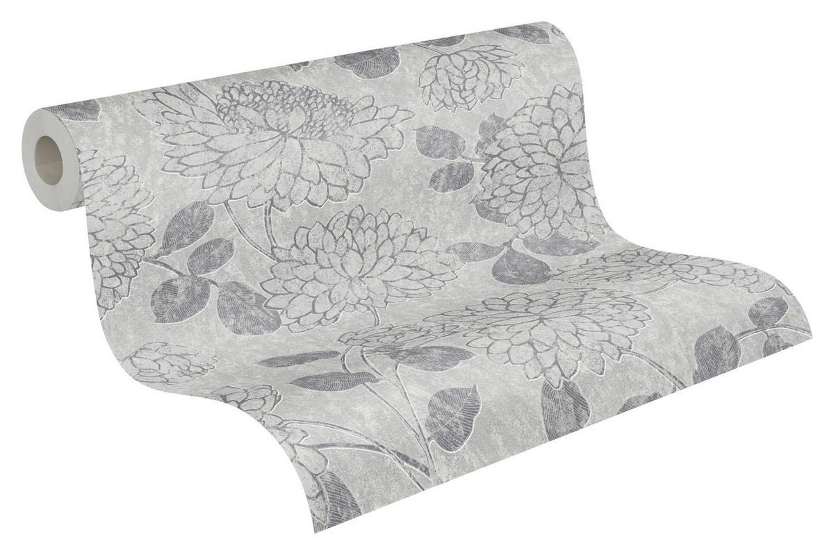A.S.Creation Vliestapete Attractive 2 Floral hellgrau B/L: ca. 53x1005 cm Attractive 2 - hellgrau (53,00/1005,00cm) - A.S.Creation