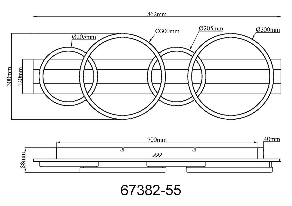GLOBO Deckenventilator Deckenleuchte-Norberto - schwarz (32,00/10,50/89,50cm) - GLOBO
