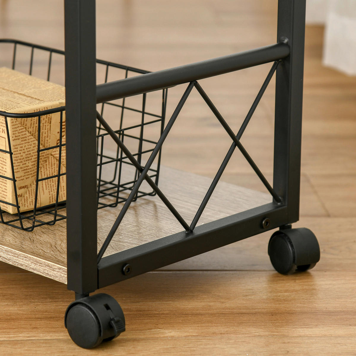 Beistelltisch 833-762AK Eiche Nachbildung B/H/T: ca. 60x65x30 cm 833-762AK - Eiche (60,00/65,00/30,00cm) - HOMCOM