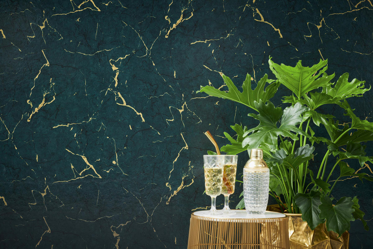 A.S.Creation Vliestapete gold B/H/D: ca. 53x1005x7,4 cm Vliestapete - gold (7,40/1005,00cm) - A.S.Creation