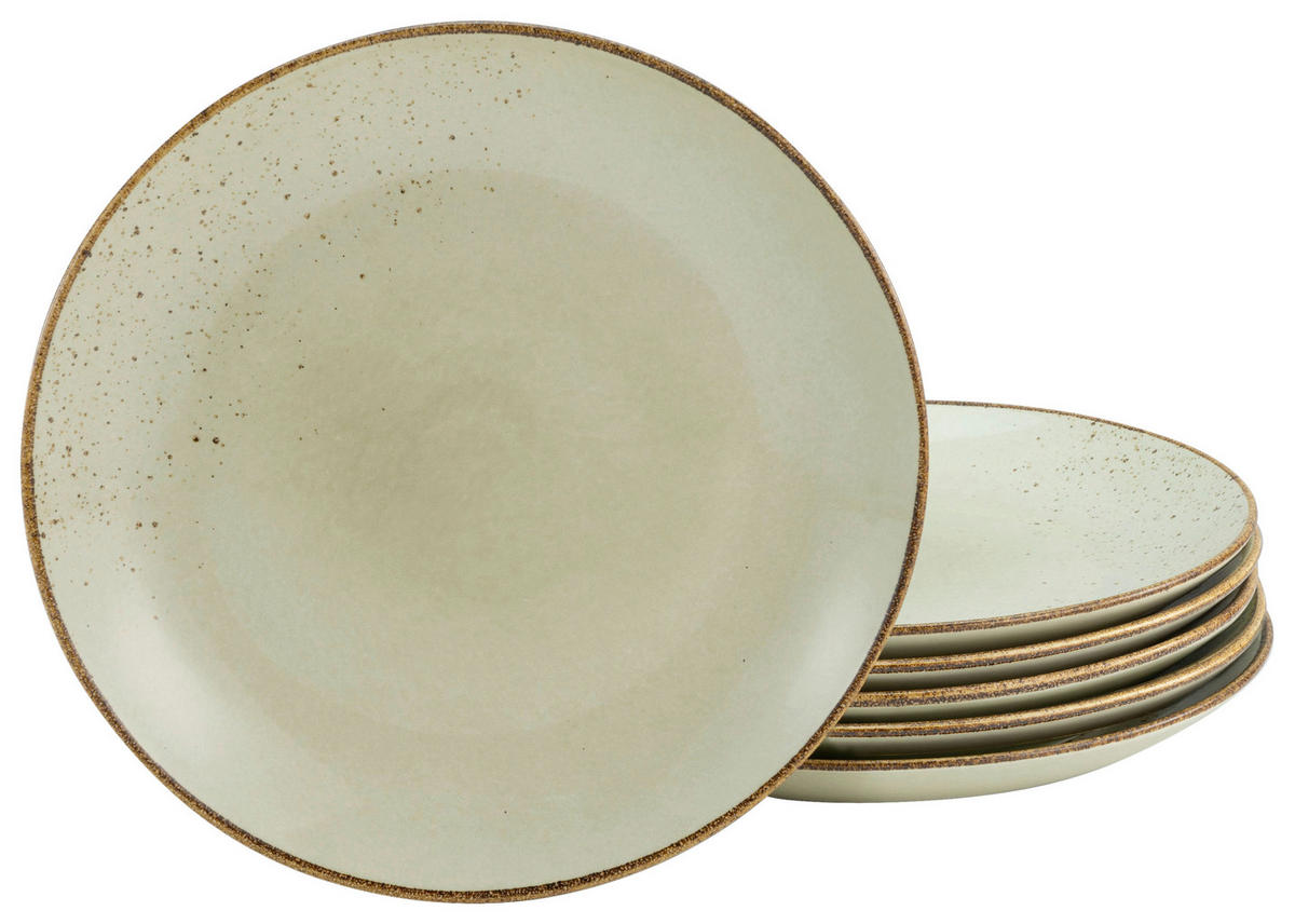 CreaTable Dessertteller NATURE COLLECTION sand Steinzeug D: ca. 21 cm NATURE COLLECTION - sand (21,00cm) - CreaTable