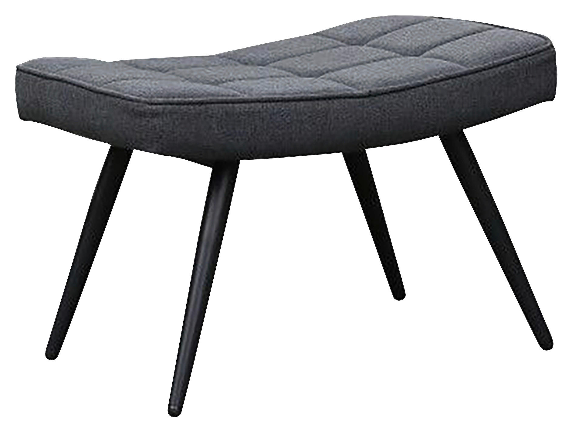 byLIVING Hocker UTA dunkelgrau schwarz Webstoff Metall B/H/T: ca. 60x39x41 cm UTA - schwarz/dunkelgrau (60,00/39,00/41,00cm) - byLIVING