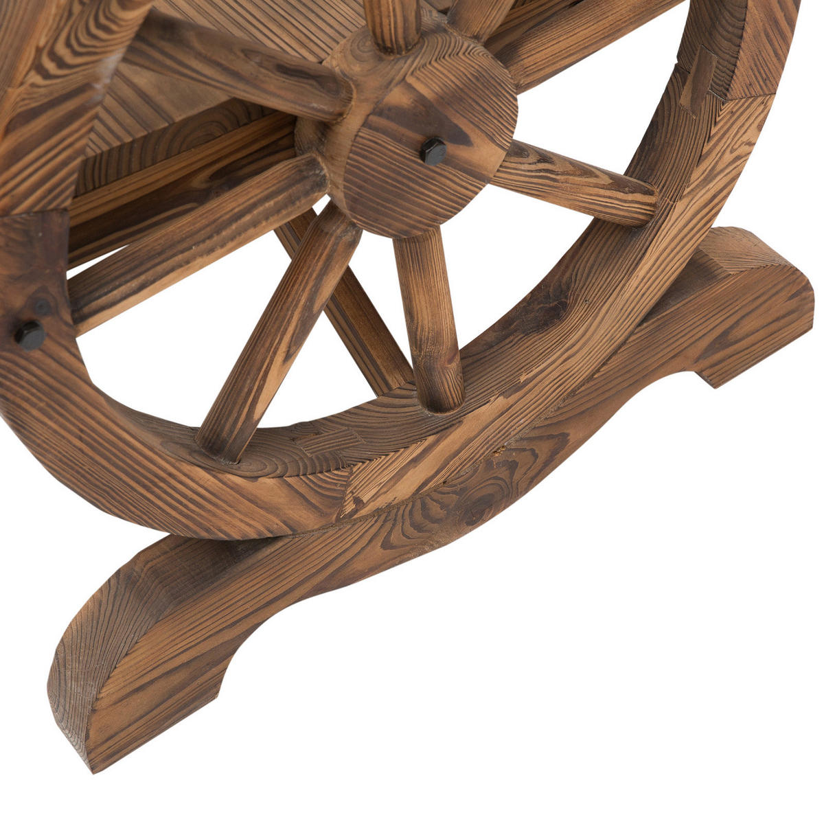 Outsunny Gartenbank dunkelbraun Holz B/H/T: ca. 114x80x58 cm Gartenbank - dunkelbraun (114,00/80,00/58,00cm) - Outsunny