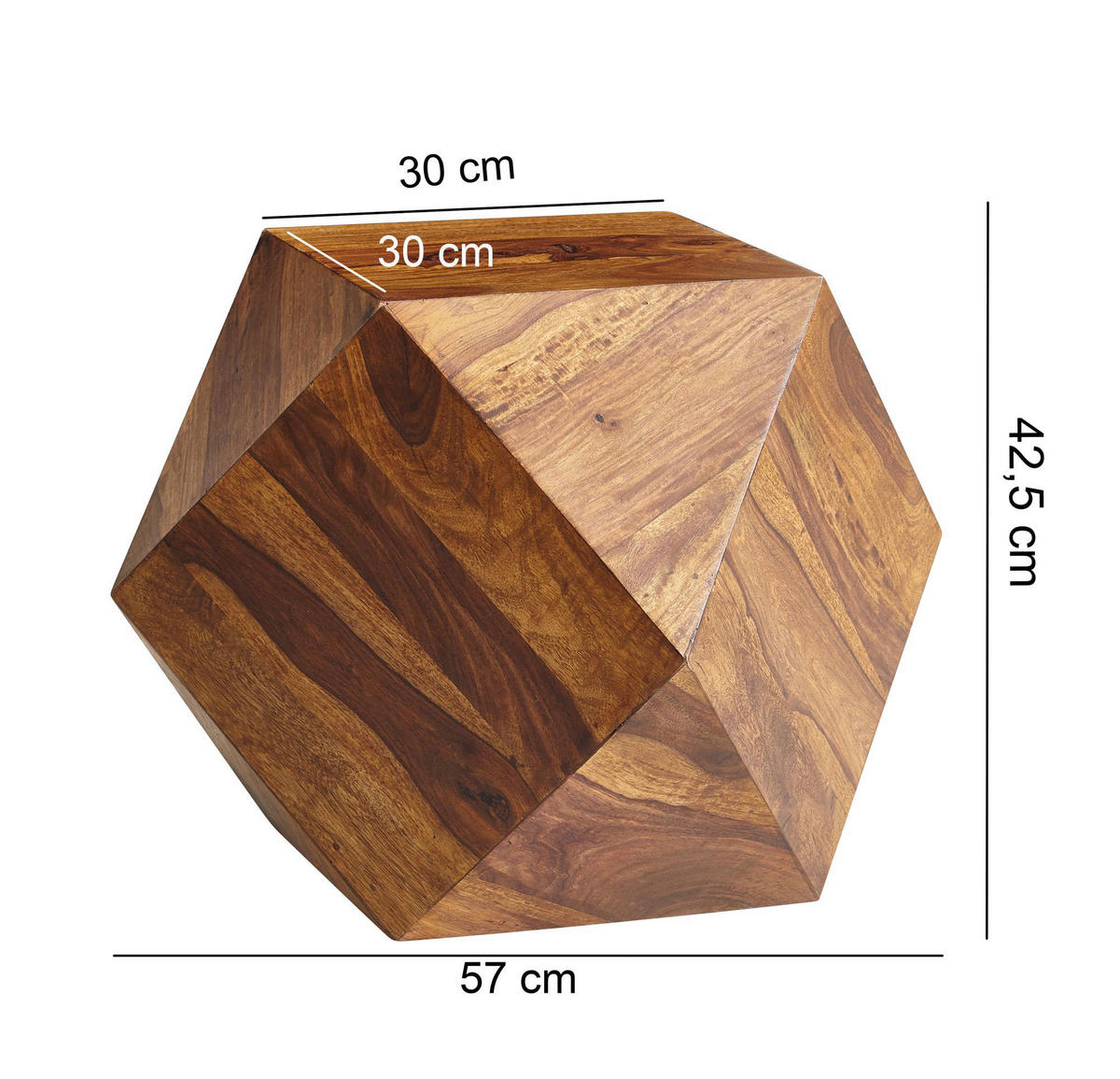 Couchtisch braun B/H/T: ca. 43x57x57 cm Couchtisch - braun (43,00/57,00/57,00cm) - Wohnling