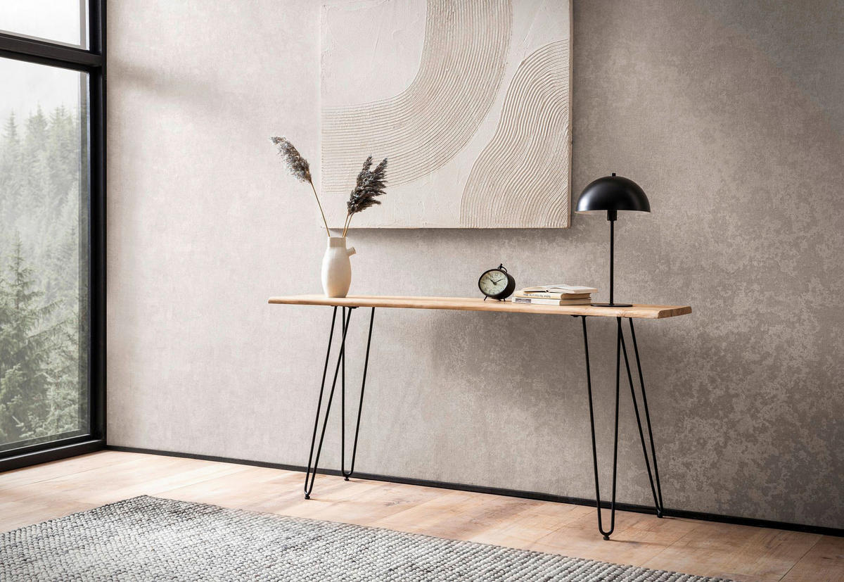 Konsolentisch braun Akazie B/H/T: ca. 150x75x36 cm Konsolentisch - braun (150,00/75,00/36,00cm) - Wohnling