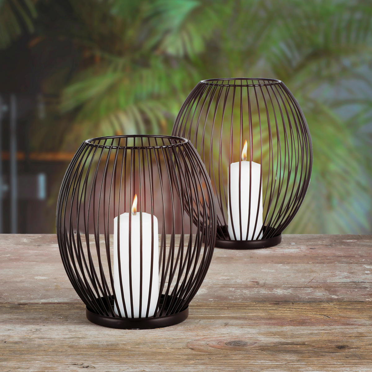 HI Kerzenhalter schwarz Metall Kerzenhalter_2erSet - schwarz - HI