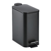Zeller Treteimer schwarz B/H/L: ca. 14x29x28,7 cm Treteimer 5L - schwarz (28,70/14,00/29,00cm) - Zeller