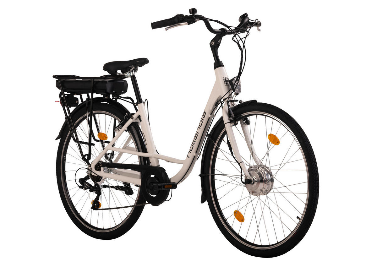 Hollandia City E-Bike Zagon KS184E 28 Zoll Rahmenhöhe 44 cm 6 Gänge weiß weiß ca. 250 W ca. 36 V ca. 28 Zoll Zagon - weiß - Hollandia