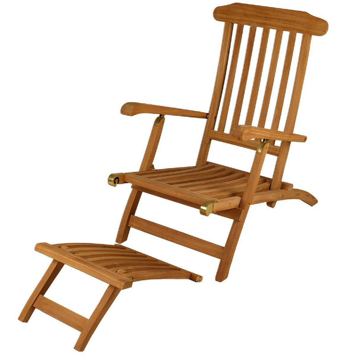 VCM Gartenliege Florentine braun Holz B/H/L: ca. 60x90x160 cm Florentine - braun (160,00/60,00/90,00cm) - VCM