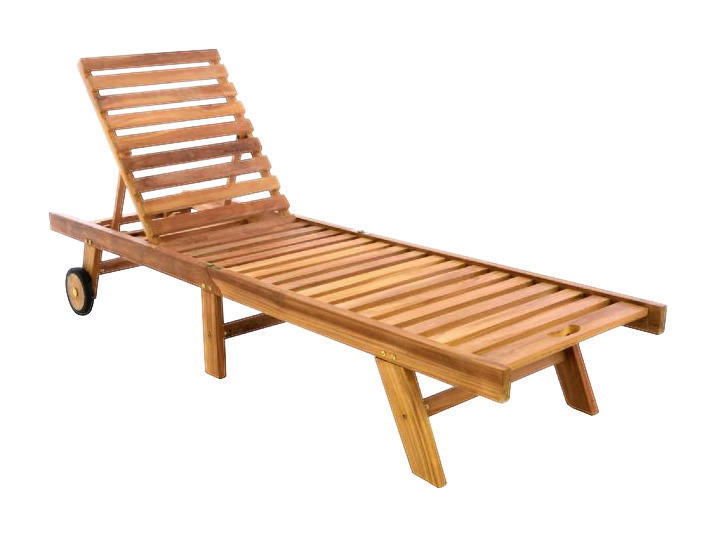 VCM Gartenliege braun Teakholz B/H/L: ca. 57x34x200 cm Gartenliege - braun (200,00/57,00/34,00cm) - VCM
