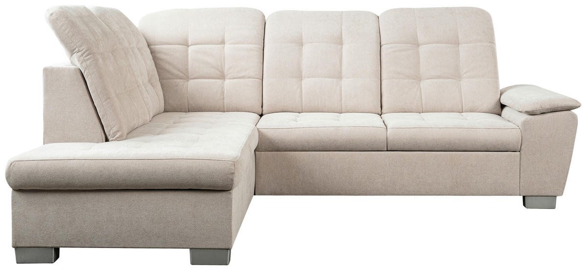 Ecksofa Bonny pearl Microfaser B/H/T: ca. 260x107x214 cm Bonny - silber/pearl (260,00/107,00/214,00cm)
