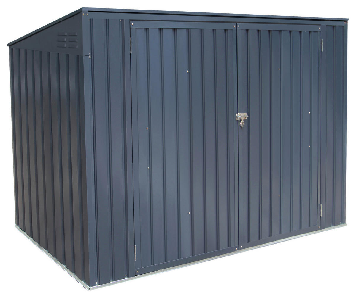Westmann Mülltonnenbox 7x3 dunkelgrau B/H/L: ca. 235x131x100 cm 7x3 - dunkelgrau (100,00/235,00/131,00cm) - Westmann