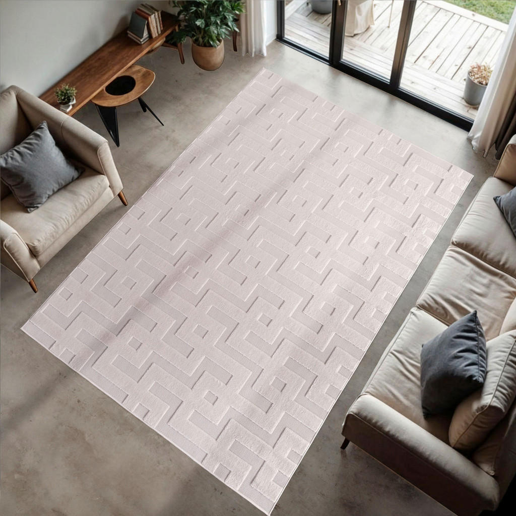 Thumbnail - Ayyildiz Kurzflorteppich DOHA creme B/L: ca. 280x370 cm