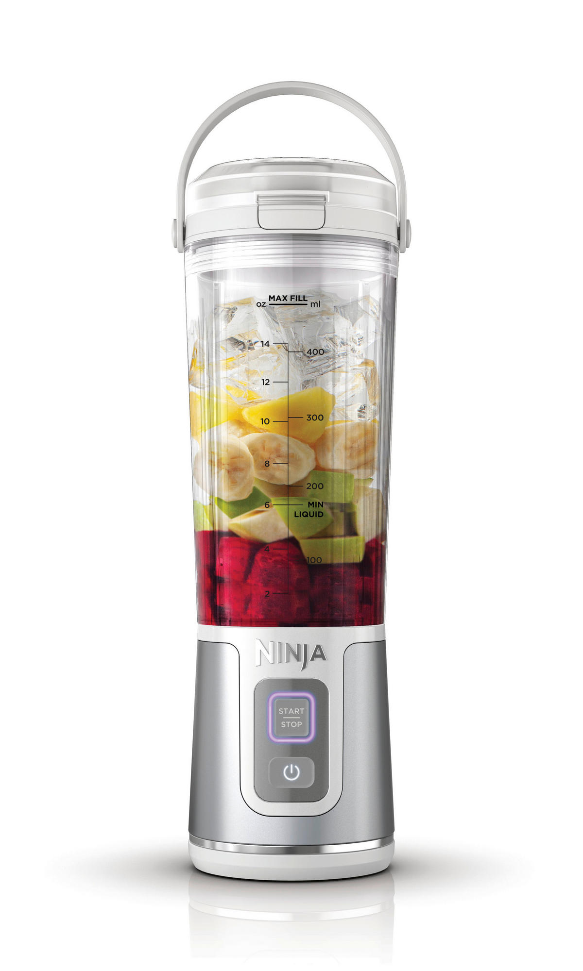 Ninja Standmixer weiß Kunststoff Edelstahl B/H/L: ca. 9x27x8,5 cm Blast BC151EUWH - weiß (8,50/9,00/27,00cm) - Ninja
