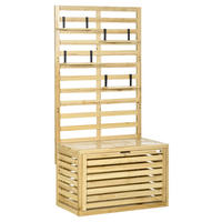 Outsunny Aufbewahrungsbox Aufbewahrungsbox - natur (80,00/45,00/160,00cm) - Outsunny