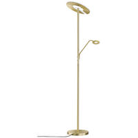Fischer & Honsel LED-Stehleuchte 40316 messing weiß Glas Metall B/H/T: ca. 35x180x50 cm 1 Brennstellen Dent - messing/weiß (35,00/180,00/50,00cm) - Fischer & Honsel