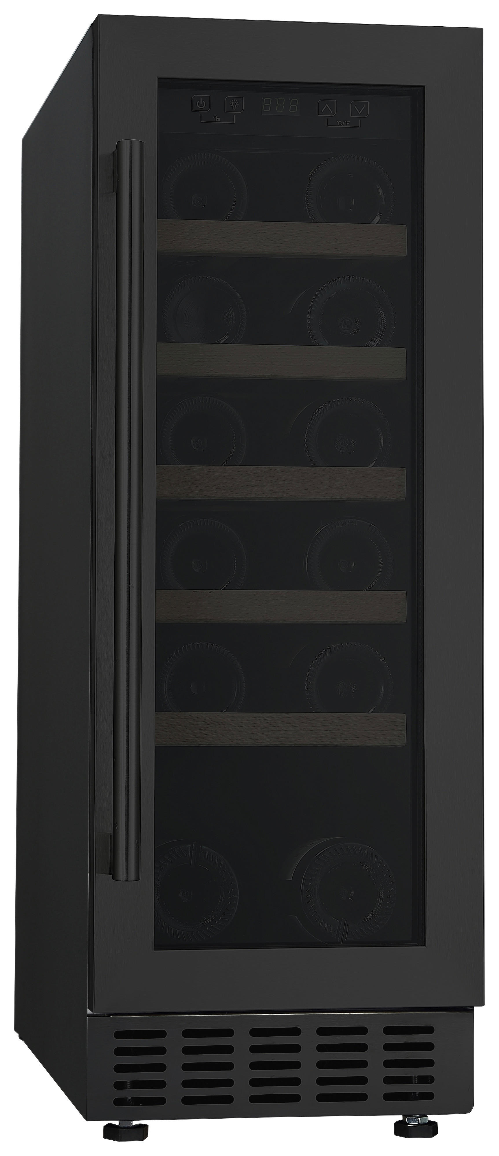 PKM Weintemperierschrank UWTS56-20G schwarz B/H/T: ca. 29,5x82x57 cm Weintemperierschrank UWTS56-20G - schwarz (29,50/82,00/57,00cm) - PKM