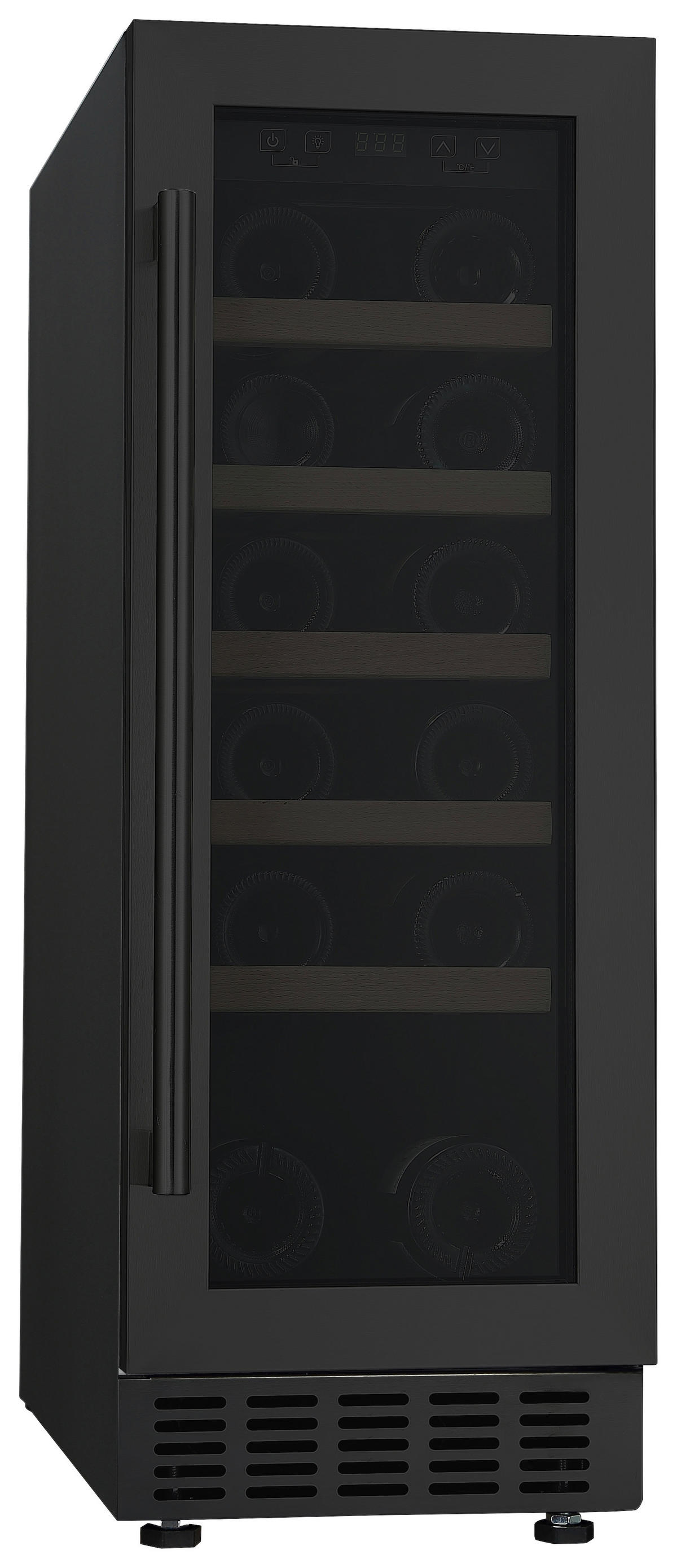 PKM Weintemperierschrank UWTS56-20G schwarz B/H/T: ca. 29,5x82x57 cm Weintemperierschrank UWTS56-20G - schwarz (29,50/82,00/57,00cm) - PKM