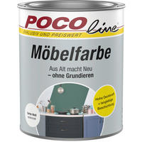 POCOline Buntlack zartes weiß ca. 0,75 l Möbelfarbe 750ml weiß - zartes weiß (750ml) - POCOline
