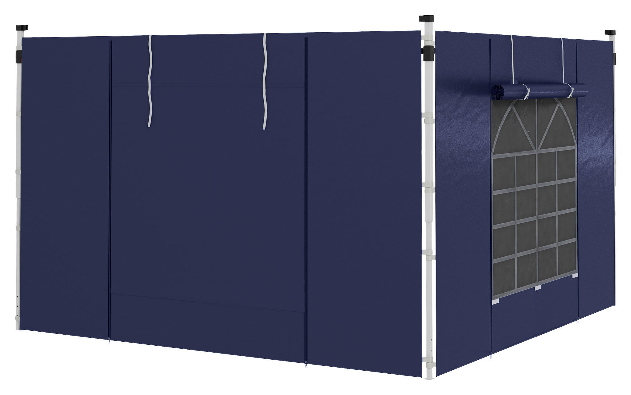 Outsunny Pavillon-Seitenwände blau Polyester H/L: ca. 195x295 cm Pavillon-Seitenwände - blau (295,00cm) - Outsunny