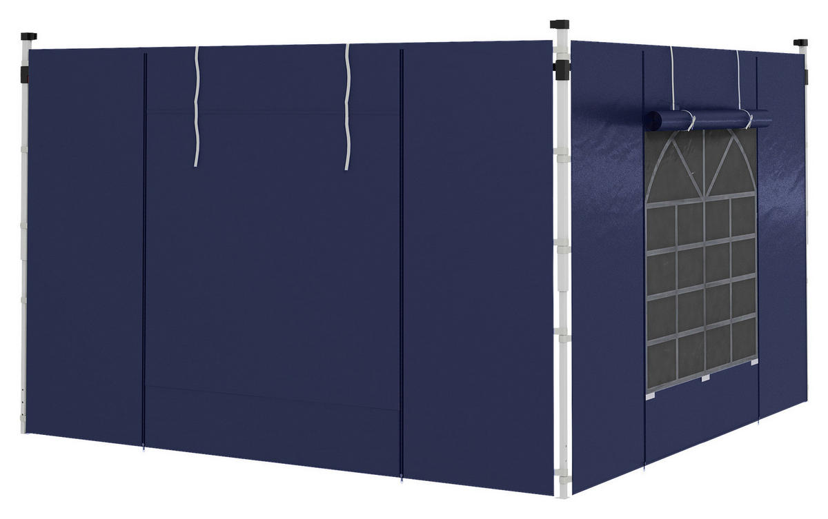 Outsunny Pavillon-Seitenwände blau Polyester H/L: ca. 195x295 cm Pavillon-Seitenwände - blau (295,00cm) - Outsunny