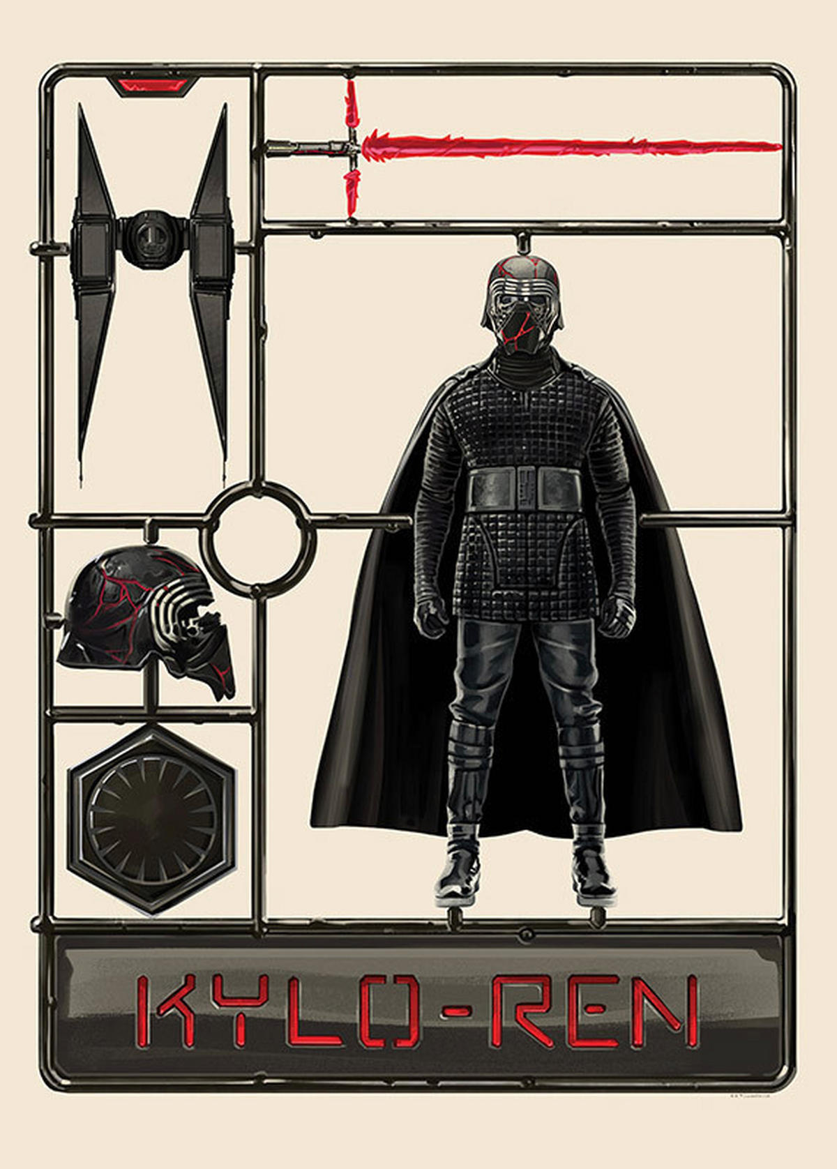 Komar Poster Star Wars Toy Kylo Star Wars B/L: ca. 50x70 cm Star Wars Toy Kylo - (50,00/70,00cm) - Komar