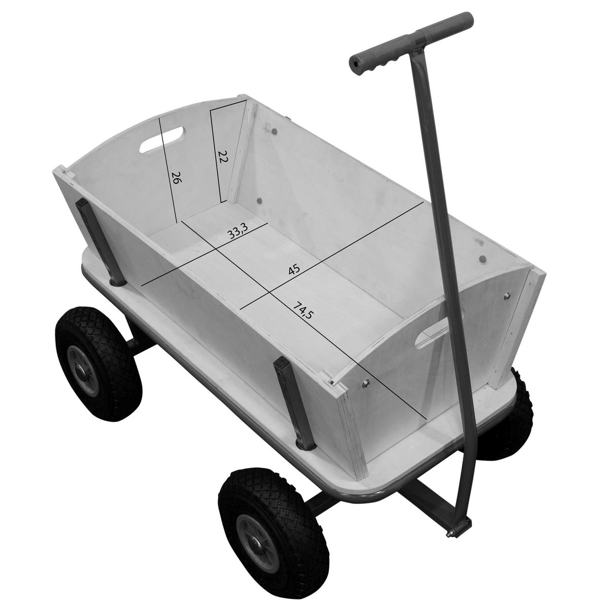 Sunny Bollerwagen Billy Beach rot B/H/L: ca. 61x97x95 cm Billy Beach - natur/rot (95,00/61,00/97,00cm) - Sunny