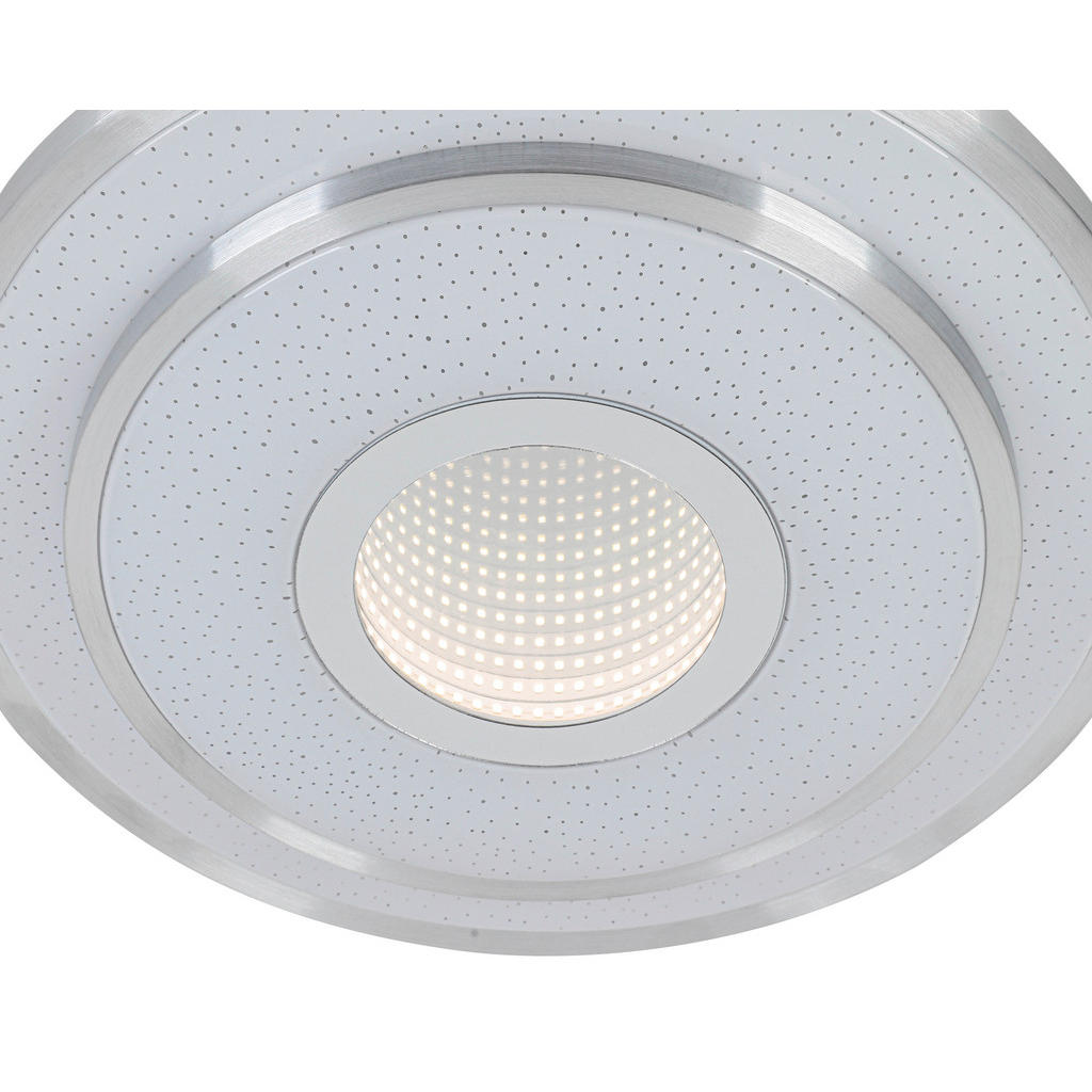 Thumbnail - Nolo LED Deckenleuchte Chrom weiß Kunststoff Metall B/H/L: ca. 38x7,5x38 cm 2 Brennstellen