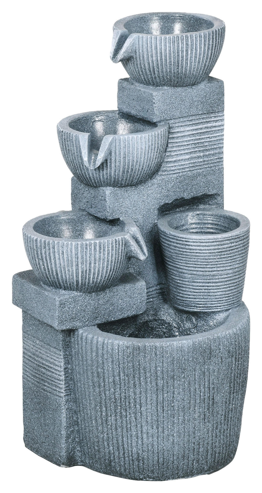 Outsunny Gartenbrunnen dunkelgrau B/H/L: ca. 27x57x31 cm Gartenbrunnen - dunkelgrau (31,00/27,00/57,00cm) - Outsunny