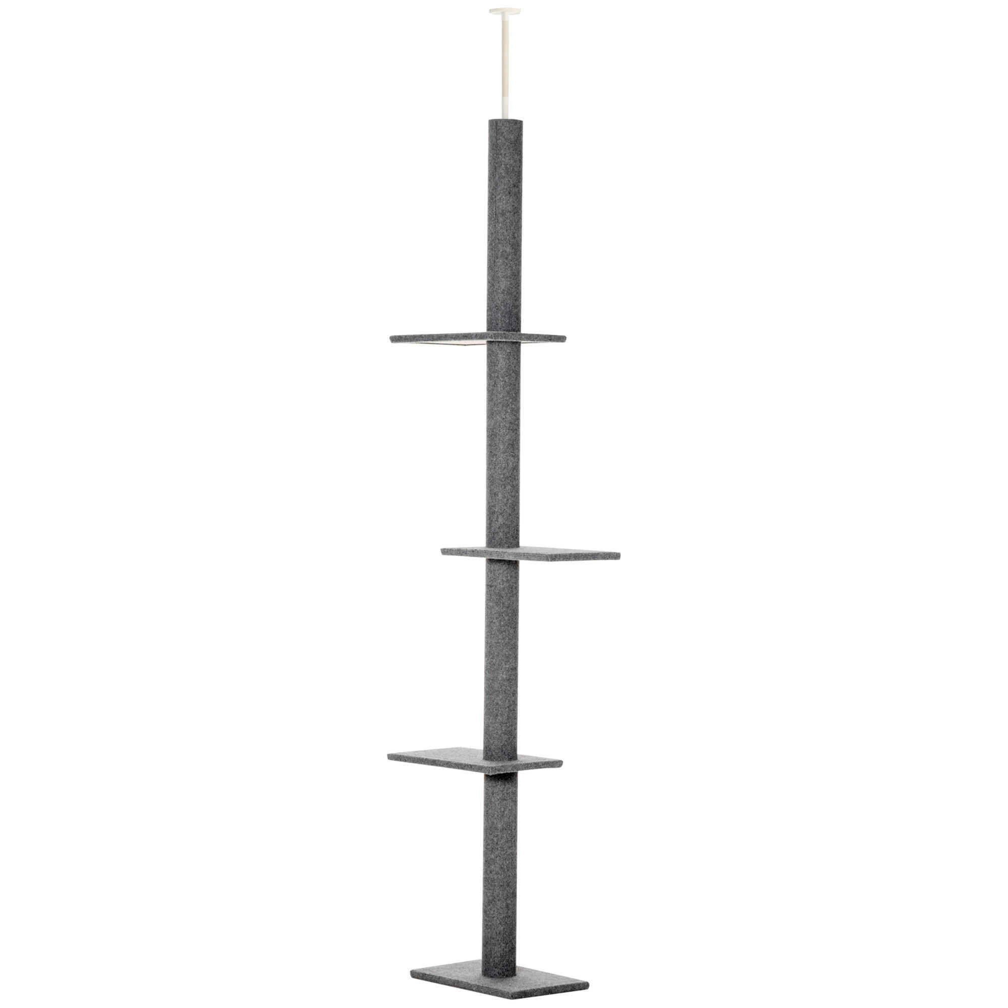 PawHut Kratzbaum grau Polyester B/H/L: ca. 27x228x43 cm Kratzbaum - grau (43,00/27,00/228,00cm) - PawHut