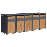Westmann Mülltonnenbox Varius Holzoptik B/H/L: ca. 330x116x80 cm Varius - Holzoptik (80,00/330,00/116,00cm) - Westmann