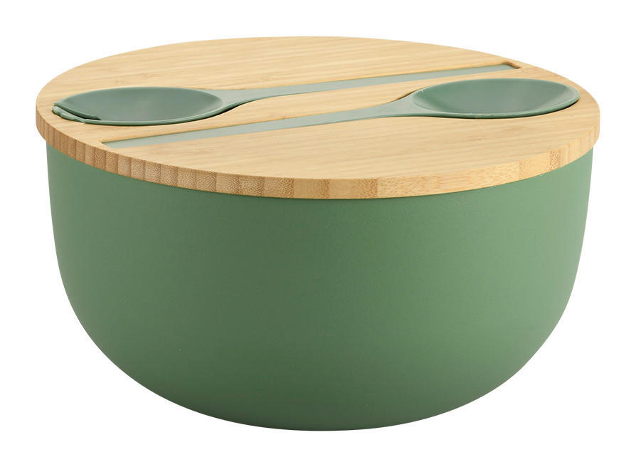 Kesper Salatschale braun Bambus B/H/L: ca. 24x13x24 cm Salatschale - braun/grün (24,00/24,00/13,00cm) - Kesper