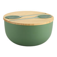 Kesper Salatschale braun Bambus B/H/L: ca. 24x13x24 cm Salatschale - braun/grün (24,00/24,00/13,00cm) - Kesper