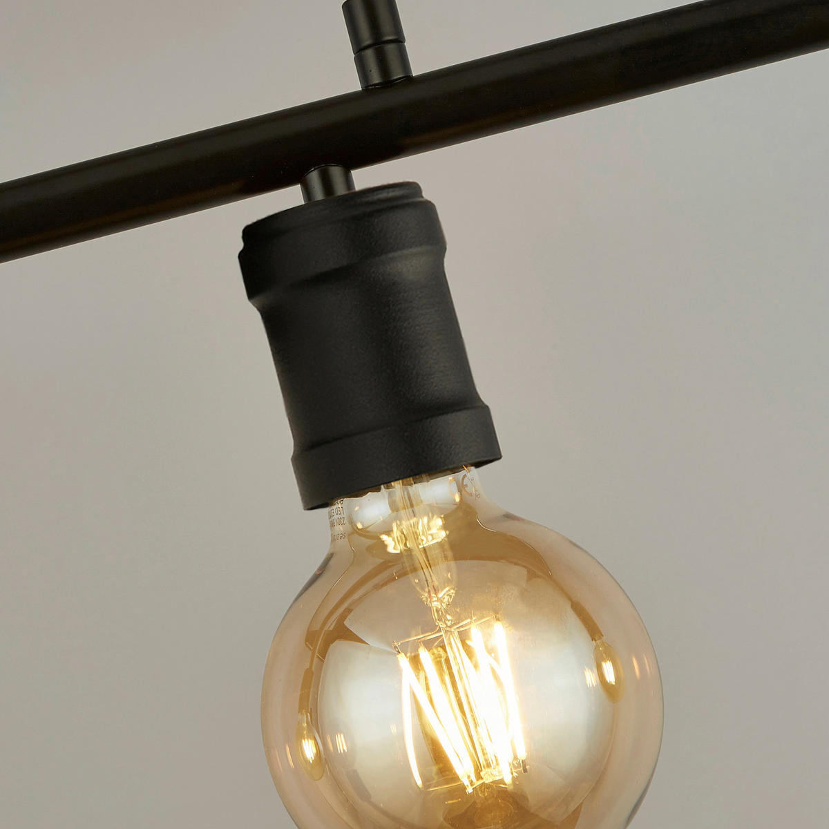 Searchlight Pendelleuchte schwarz Stahl B/H/L: ca. 5,5x120x80 cm E27 4 Brennstellen Dance - schwarz (80,00/5,50/120,00cm) - Searchlight