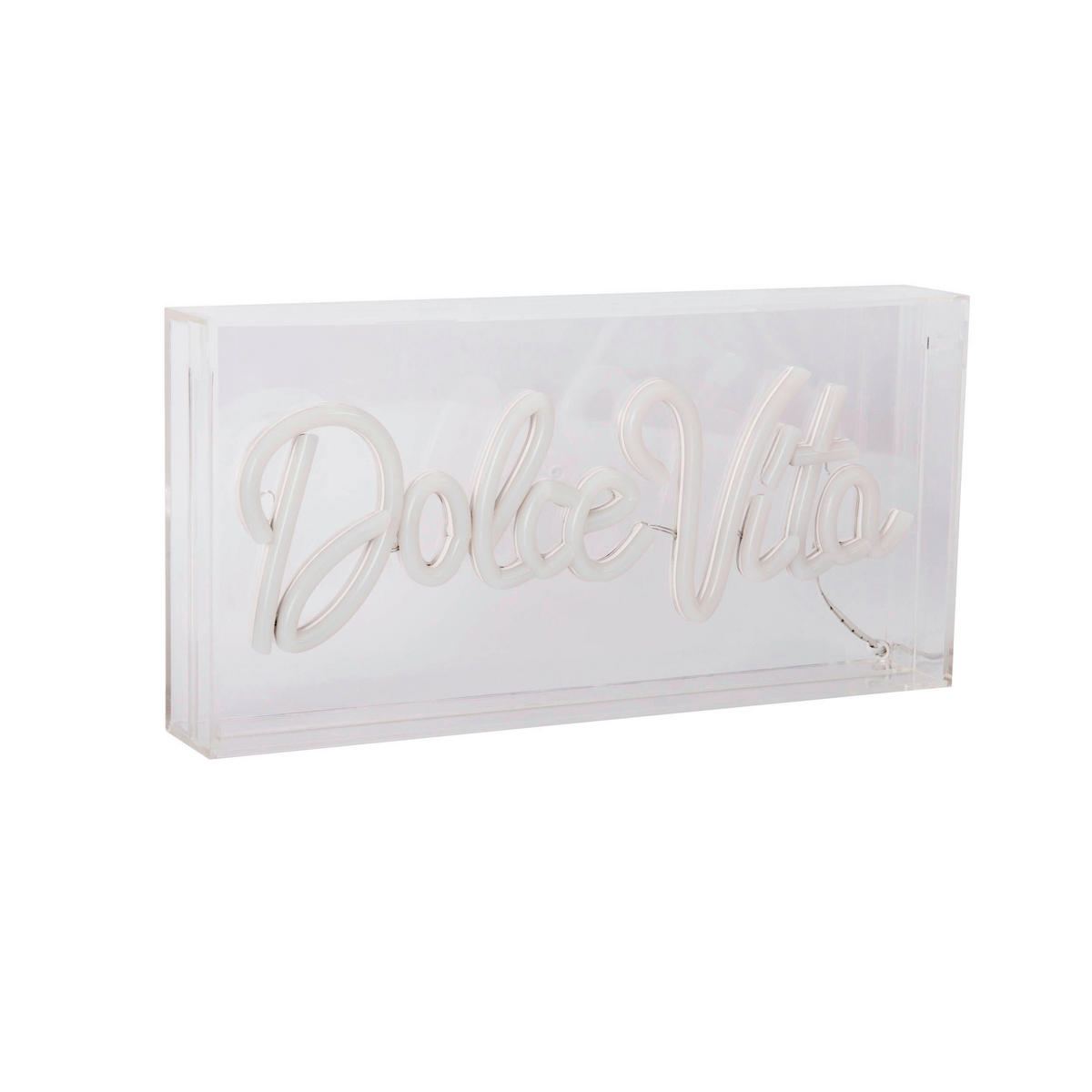 Näve Leuchten LED-Schriftzug klar Kunststoff B/H/T: ca. 30x15x4,7 cm DOLCE VITA - klar (30,00/15,00/4,70cm) - Näve Leuchten