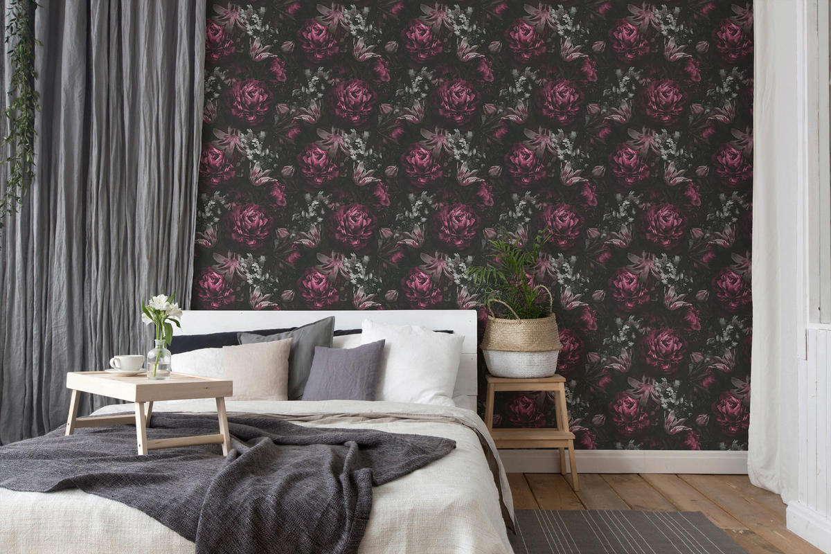 A.S.Creation Vliestapete Floral Floral lila B/H: ca. 0,53x10,05 cm Floral - lila (0,53/10,05cm) - A.S.Creation